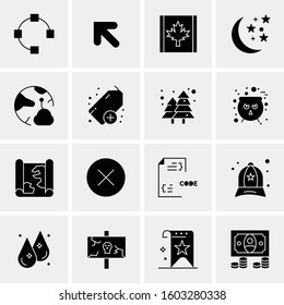 16 Universal Business Icons Vector. Creative Icon Illustration to use in web and Mobile Related project.