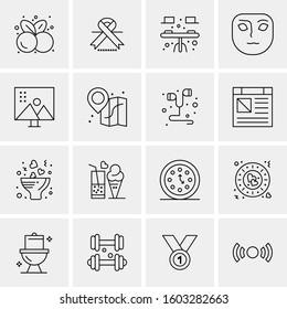 16 Universal Business Icons Vector. Creative Icon Illustration to use in web and Mobile Related project.