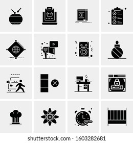 16 Universal Business Icons Vector. Creative Icon Illustration to use in web and Mobile Related project.