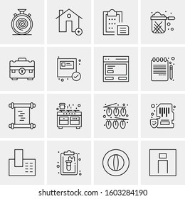 16 Universal Business Icons Vector. Creative Icon Illustration to use in web and Mobile Related project.
