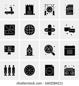 16 Universal Business Icons Vector. Creative Icon Illustration to use in web and Mobile Related project.