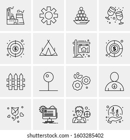 16 Universal Business Icons Vector. Creative Icon Illustration to use in web and Mobile Related project.