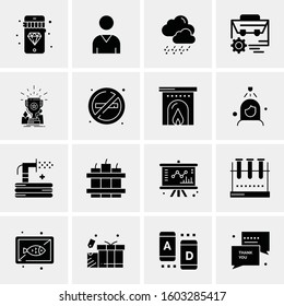 16 Universal Business Icons Vector. Creative Icon Illustration to use in web and Mobile Related project.