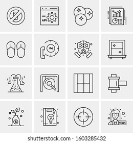 16 Universal Business Icons Vector. Creative Icon Illustration to use in web and Mobile Related project.