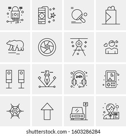 16 Universal Business Icons Vector. Creative Icon Illustration to use in web and Mobile Related project.