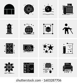 16 Universal Business Icons Vector. Creative Icon Illustration to use in web and Mobile Related project.