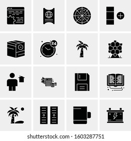 16 Universal Business Icons Vector. Creative Icon Illustration to use in web and Mobile Related project.