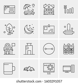 16 Universal Business Icons Vector. Creative Icon Illustration to use in web and Mobile Related project.