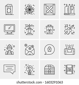 16 Universal Business Icons Vector. Creative Icon Illustration to use in web and Mobile Related project.