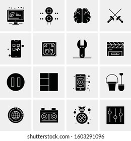 16 Universal Business Icons Vector. Creative Icon Illustration to use in web and Mobile Related project.