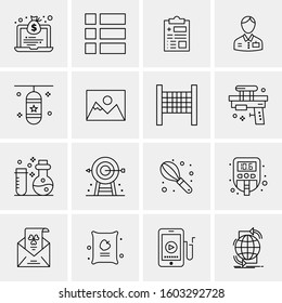 16 Universal Business Icons Vector. Creative Icon Illustration to use in web and Mobile Related project.
