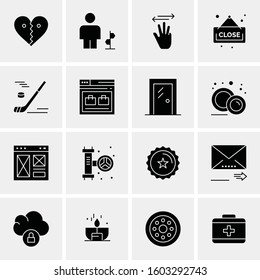 16 Universal Business Icons Vector. Creative Icon Illustration to use in web and Mobile Related project.