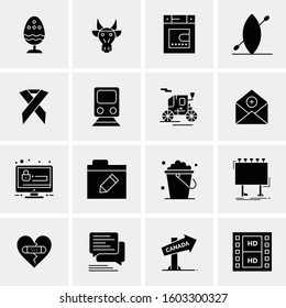 16 Universal Business Icons Vector. Creative Icon Illustration to use in web and Mobile Related project.