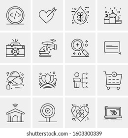 16 Universal Business Icons Vector. Creative Icon Illustration to use in web and Mobile Related project.