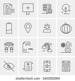 16 Universal Business Icons Vector. Creative Icon Illustration to use in web and Mobile Related project.