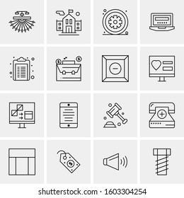 16 Universal Business Icons Vector. Creative Icon Illustration to use in web and Mobile Related project.