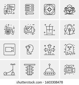 16 Universal Business Icons Vector. Creative Icon Illustration to use in web and Mobile Related project.