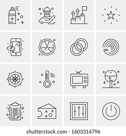 16 Universal Business Icons Vector. Creative Icon Illustration to use in web and Mobile Related project.