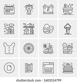 16 Universal Business Icons Vector. Creative Icon Illustration to use in web and Mobile Related project.