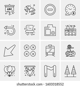 16 Universal Business Icons Vector. Creative Icon Illustration to use in web and Mobile Related project.