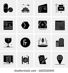 16 Universal Business Icons Vector. Creative Icon Illustration to use in web and Mobile Related project.