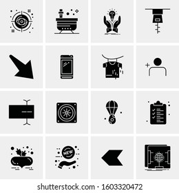 16 Universal Business Icons Vector. Creative Icon Illustration to use in web and Mobile Related project.
