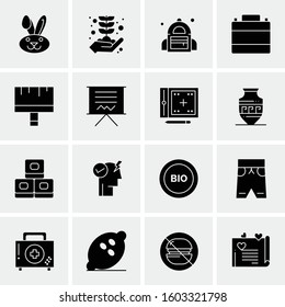 16 Universal Business Icons Vector. Creative Icon Illustration to use in web and Mobile Related project.