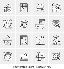 16 Universal Business Icons Vector. Creative Icon Illustration to use in web and Mobile Related project.
