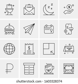 16 Universal Business Icons Vector. Creative Icon Illustration to use in web and Mobile Related project.