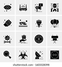 16 Universal Business Icons Vector. Creative Icon Illustration to use in web and Mobile Related project.