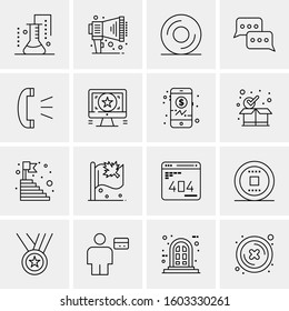 16 Universal Business Icons Vector. Creative Icon Illustration to use in web and Mobile Related project.