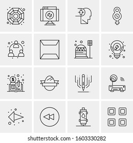 16 Universal Business Icons Vector. Creative Icon Illustration to use in web and Mobile Related project.
