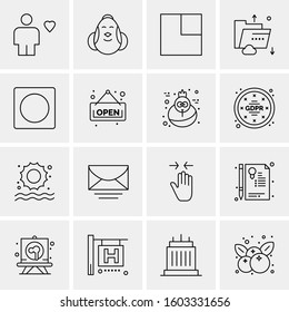 16 Universal Business Icons Vector. Creative Icon Illustration to use in web and Mobile Related project.