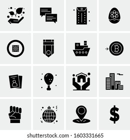 16 Universal Business Icons Vector. Creative Icon Illustration to use in web and Mobile Related project.