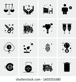 16 Universal Business Icons Vector. Creative Icon Illustration to use in web and Mobile Related project.