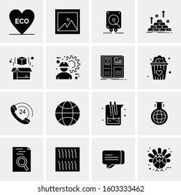 16 Universal Business Icons Vector. Creative Icon Illustration to use in web and Mobile Related project.