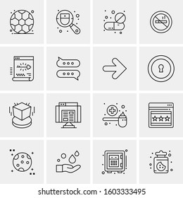 16 Universal Business Icons Vector. Creative Icon Illustration to use in web and Mobile Related project.