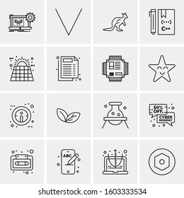 16 Universal Business Icons Vector. Creative Icon Illustration to use in web and Mobile Related project.