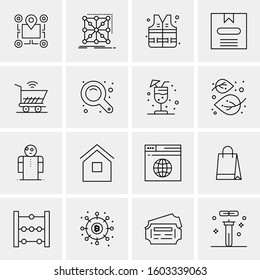 16 Universal Business Icons Vector. Creative Icon Illustration to use in web and Mobile Related project.