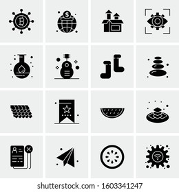 16 Universal Business Icons Vector. Creative Icon Illustration to use in web and Mobile Related project.