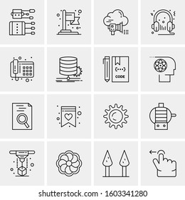16 Universal Business Icons Vector. Creative Icon Illustration to use in web and Mobile Related project.