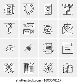 16 Universal Business Icons Vector. Creative Icon Illustration to use in web and Mobile Related project.