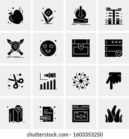 16 Universal Business Icons Vector. Creative Icon Illustration to use in web and Mobile Related project.