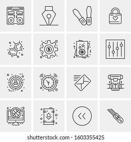 16 Universal Business Icons Vector. Creative Icon Illustration to use in web and Mobile Related project.