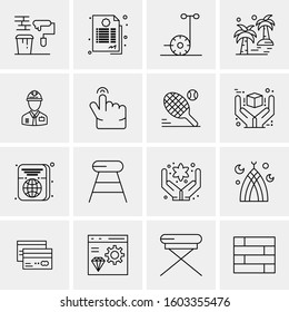 16 Universal Business Icons Vector. Creative Icon Illustration to use in web and Mobile Related project.