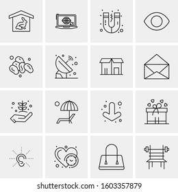 16 Universal Business Icons Vector. Creative Icon Illustration to use in web and Mobile Related project.