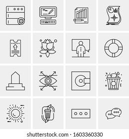16 Universal Business Icons Vector. Creative Icon Illustration to use in web and Mobile Related project.