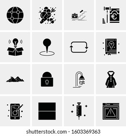 16 Universal Business Icons Vector. Creative Icon Illustration to use in web and Mobile Related project.