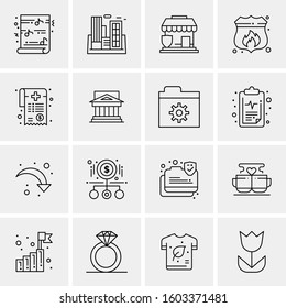 16 Universal Business Icons Vector. Creative Icon Illustration to use in web and Mobile Related project.