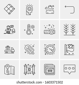 16 Universal Business Icons Vector. Creative Icon Illustration to use in web and Mobile Related project.